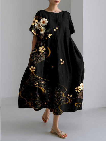 Maxi Jurk Elegant Bloemenprint Tijdloos Design – Noëlle