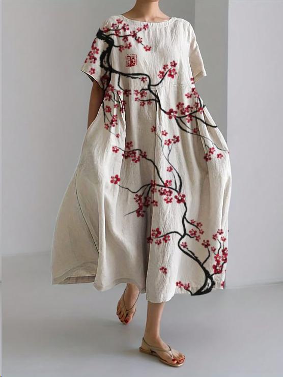 Maxi Jurk Elegant Bloemenprint Tijdloos Design – Noëlle