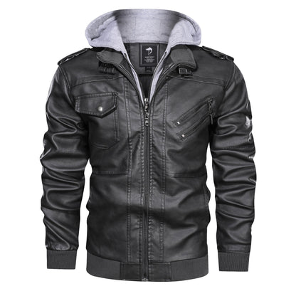 Warm Kunstleren Jas met Afneembare Capuchon – Max