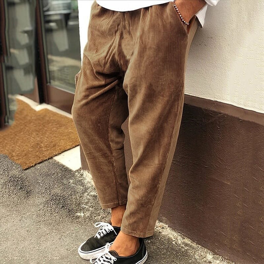 Corduroy Herenbroek Casual Zomer Comfort Fit – Bravexo