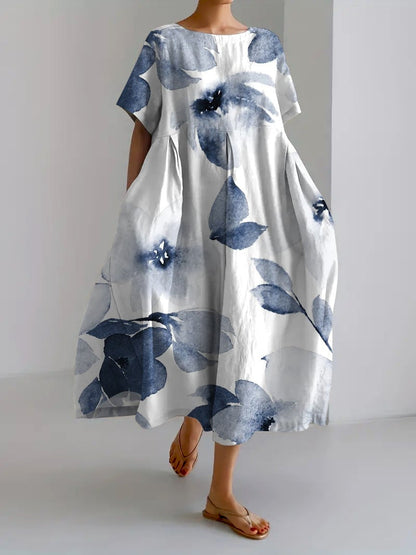 Maxi Jurk Elegant Bloemenprint Tijdloos Design – Noëlle