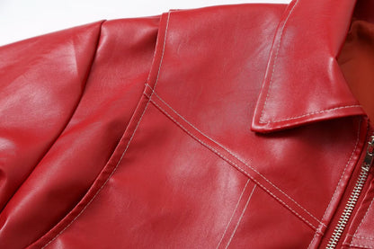 Synthetisch leren bomberjack voor dames – Sophia