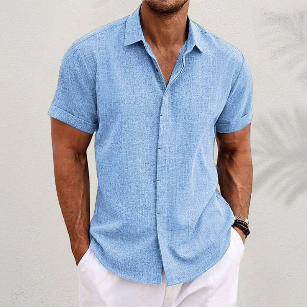 Luchtige Heren Zomerblouse met Knoopsluiting – Mark