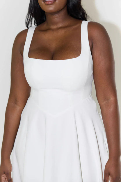 Elegante dames midi-jurk met relaxte pasvorm – Novelle