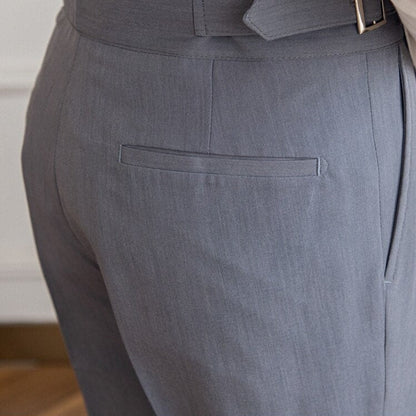 Klassieke Hoge Taille Buckle Dress Pants voor Heren - Mark