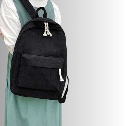 Corduroy rugzak met laptopvak voor dames – Selvina