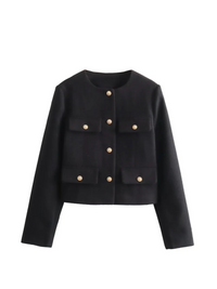 Elegante dames blazer met metalen knopen – Charlotte