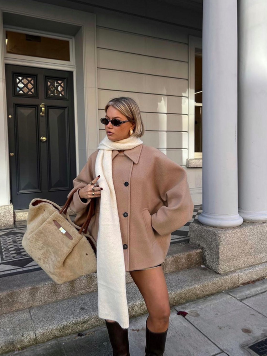 Oversized woljas in vintage stijl voor dames – Annelies