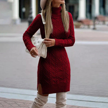 Gebreide winterjurk voor dames – Sophie