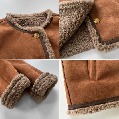 Elegant suède damesjack met zachte en luxe uitstraling – Isabella