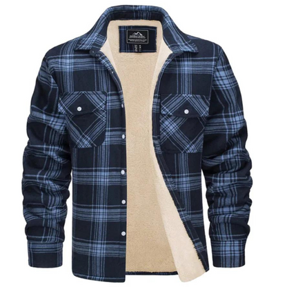 Geruite fleece jas voor heren – Thomas