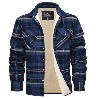 Geruite fleece jas voor heren – Thomas
