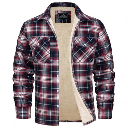 Geruite fleece jas voor heren – Thomas