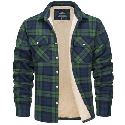 Geruite fleece jas voor heren – Thomas