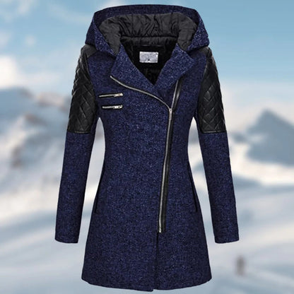 Lange winterjas met capuchon voor dames – Sophie