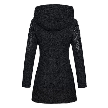 Lange winterjas met capuchon voor dames – Sophie