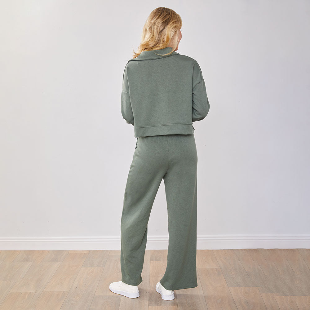 Luxe dames tracksuit met wijde pijpen – Elin