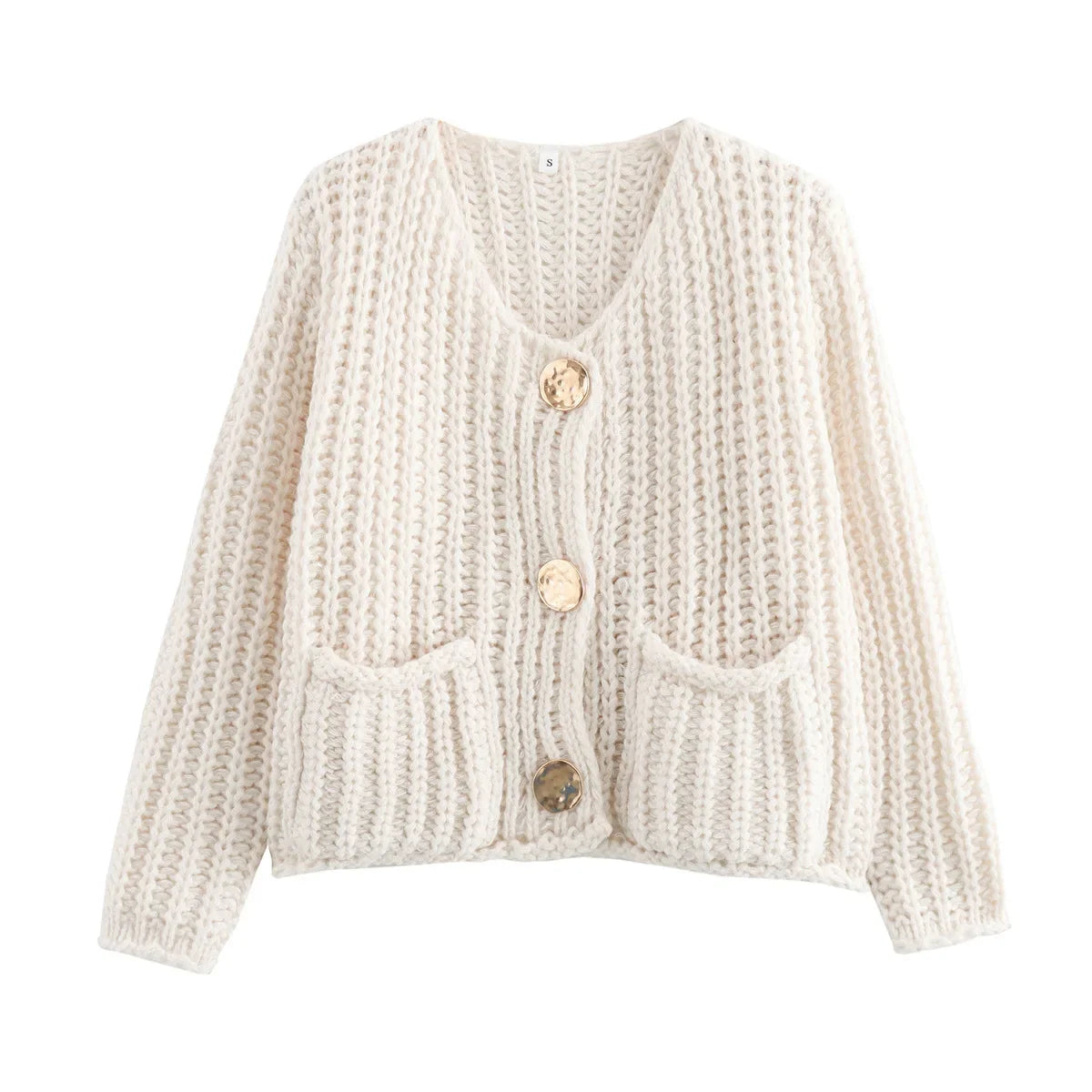 Elegant Herfstvest met Gouden Details voor Dames - Isabella