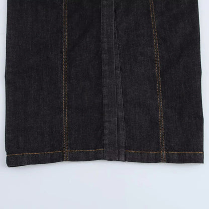 Denim overhemdjurk met knopen en kraag – Sylvie