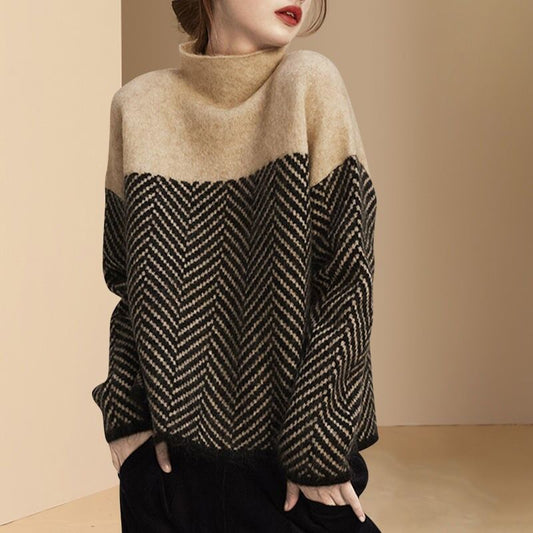 Trendy contrast trui voor een stijlvolle look – Sabrina
