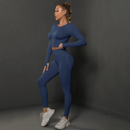 Naadloos Sportset voor Dames met Crop Top en Legging – Revina