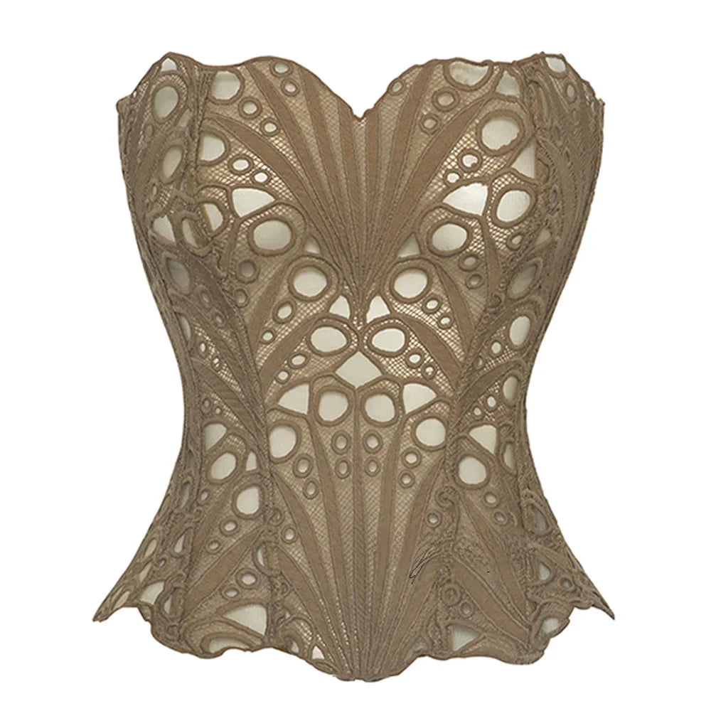 Kanten bustier top met baleinen voor dames – Nura