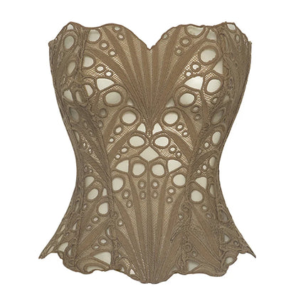 Kanten bustier top met baleinen voor dames – Nura