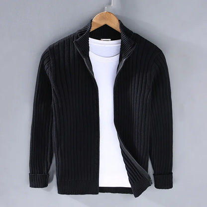 Zip-Up Trui Geribbeld Comfortabel en Stijlvol – Noor