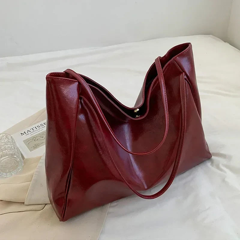 PU leren tote bag met ruimte voor dames – Mirella