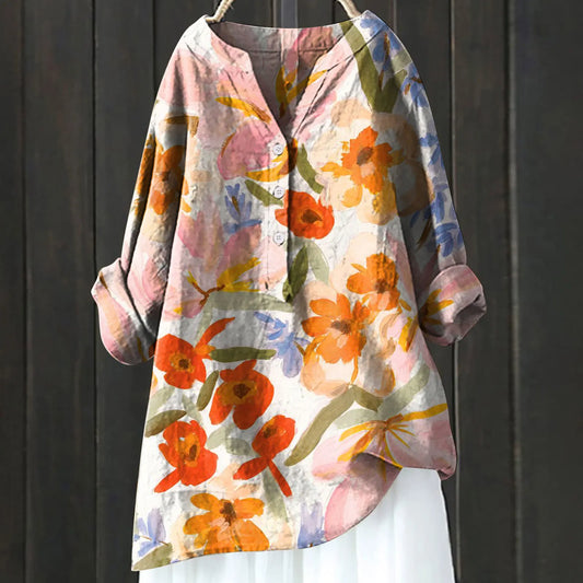 Damesblouse met bloemenprint en elegant ontwerp – Liora
