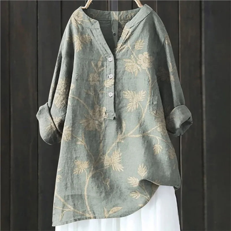 Damesblouse met bloemenprint en elegant ontwerp – Liora