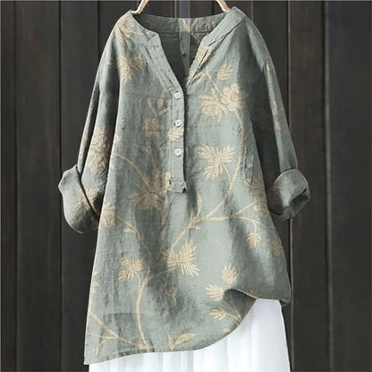 Damesblouse met bloemenprint en elegant ontwerp – Liora