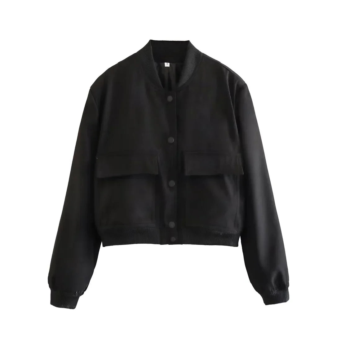 Cropped bomberjack met zakken en drukknopen – Noriva