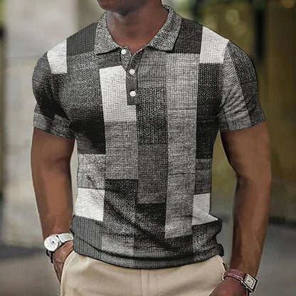Heren polo kleurrijk modern pasvorm casual stijl – Tavenco