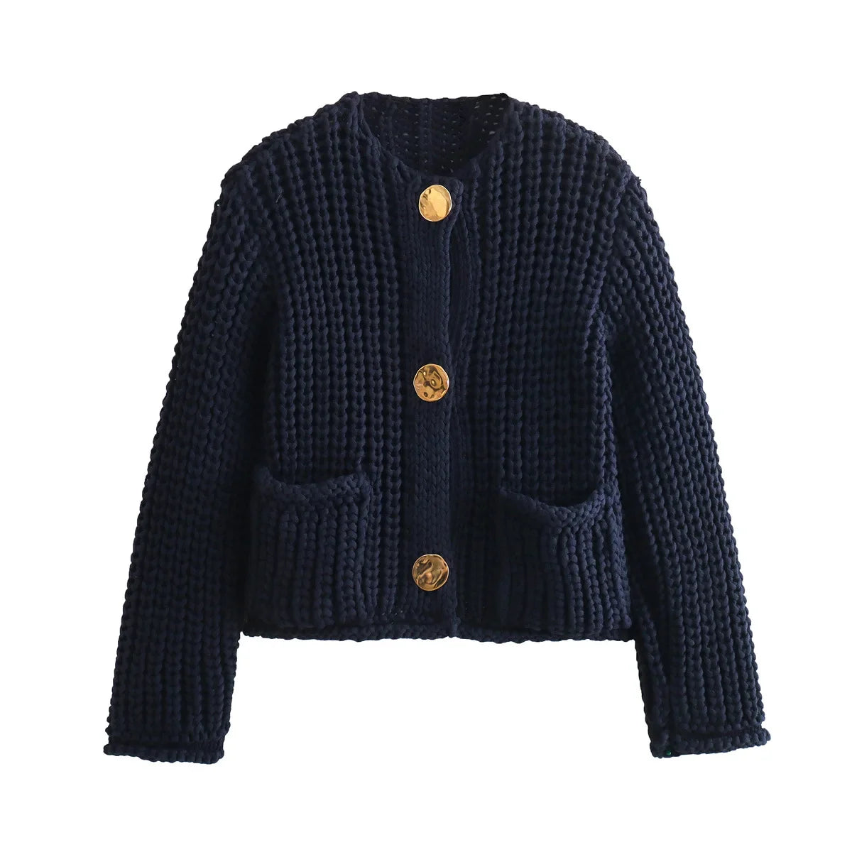 Elegant Herfstvest met Gouden Details voor Dames - Isabella