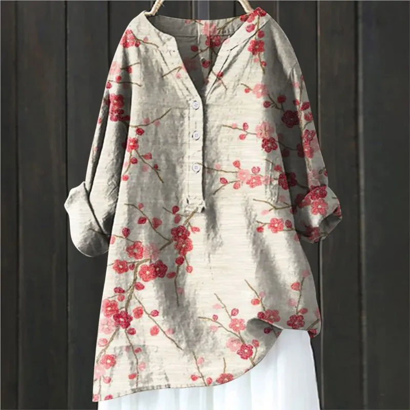 Damesblouse met bloemenprint en elegant ontwerp – Liora