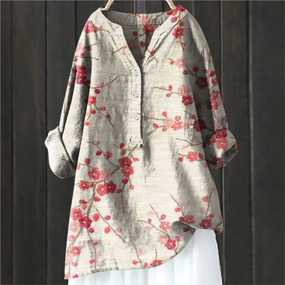 Damesblouse met bloemenprint en elegant ontwerp – Liora
