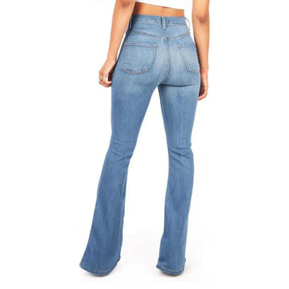 Flared Jeans voor Dames met Hoge Taille en Stretch – Elvira