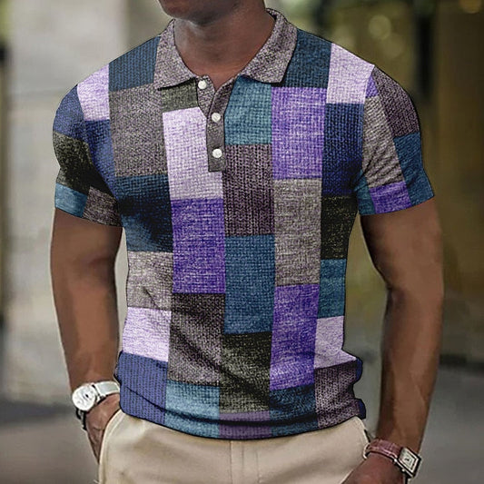 Heren polo kleurrijk modern pasvorm casual stijl – Tavenco