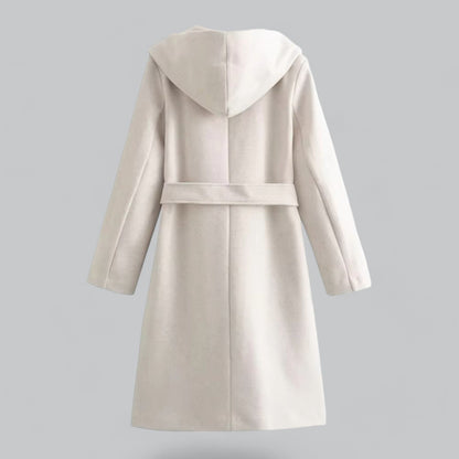 Casual trenchcoat met capuchon en ceintuur voor dames – Marit