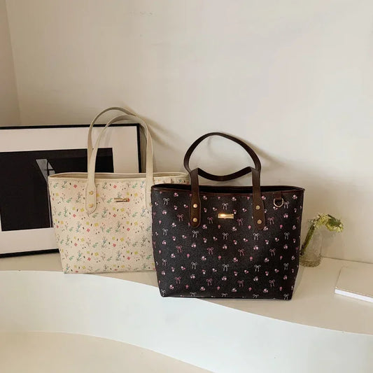 Vegan tote bag met strikdetail voor dames – Noraly