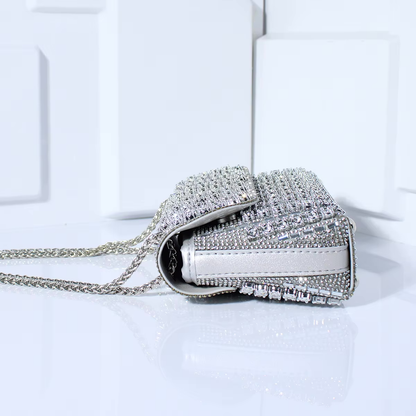 Strass avondtas met gouden ketting voor dames – Nirelle