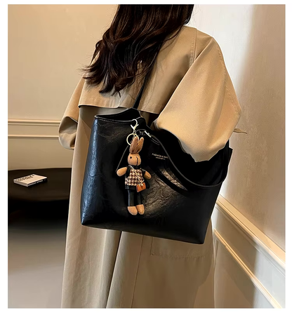 Vintage vegan tote bag met charme voor dames – Elvyna