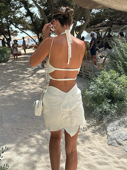 Gebreide zomerjurk voor dames met elegante pasvorm – Selani