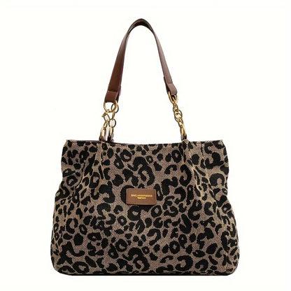 Luipaardprint canvas tote voor dames – Ravena