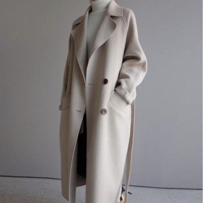 Dames winterjas in wolmix met elegante pasvorm – Janoura