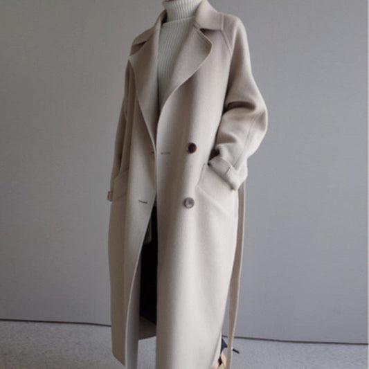 Dames winterjas in wolmix met elegante pasvorm – Janoura
