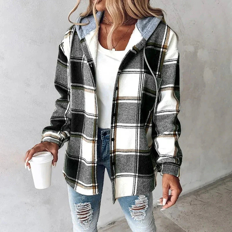 Warme Herfstjas met Capuchon voor Comfort – Evi