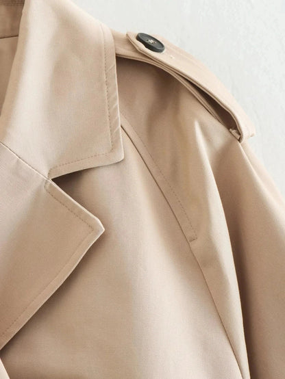 Stijlvolle cropped trenchcoat voor dames – Evelien