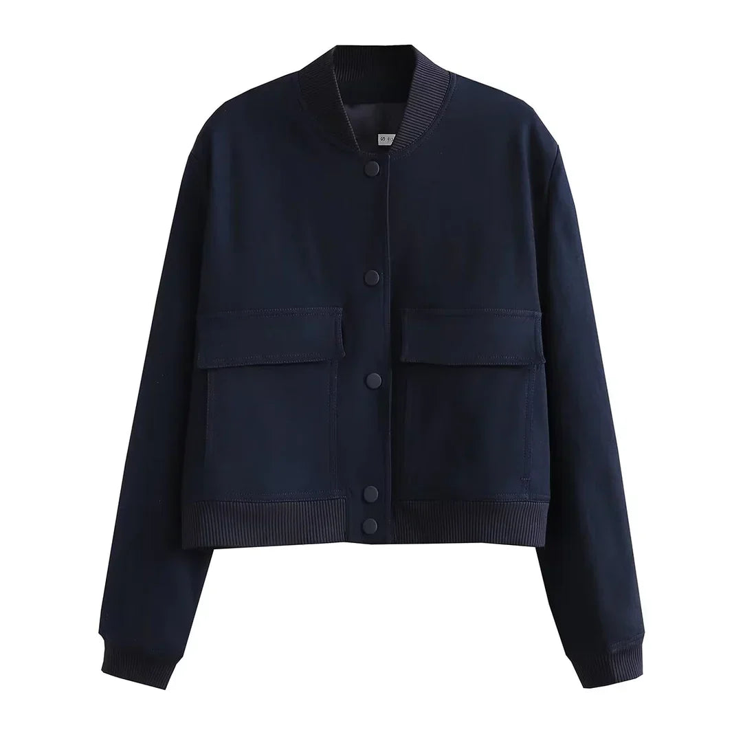 Cropped bomberjack met zakken en drukknopen – Noriva
